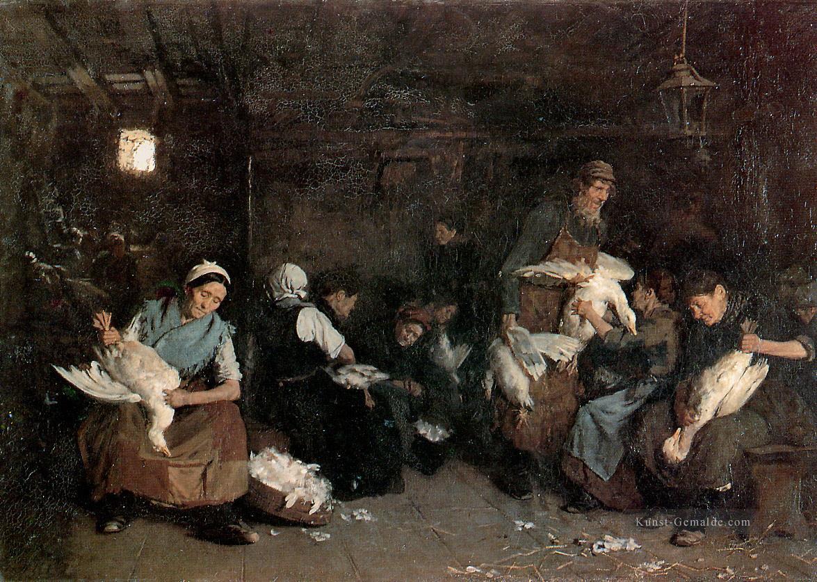 Frauen, die Gänse pflücken 1871 Max Liebermann deutscher Impressionismus Ölgemälde